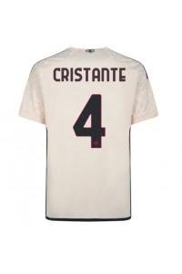 AS Roma Bryan Cristante #4 Jalkapallovaatteet Vieraspaita 2023-24 Lyhythihainen